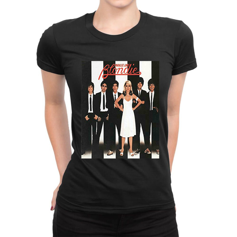 Parallel Lines Ladies Fitted T-Shirt by AlisonPayne | Artistshot