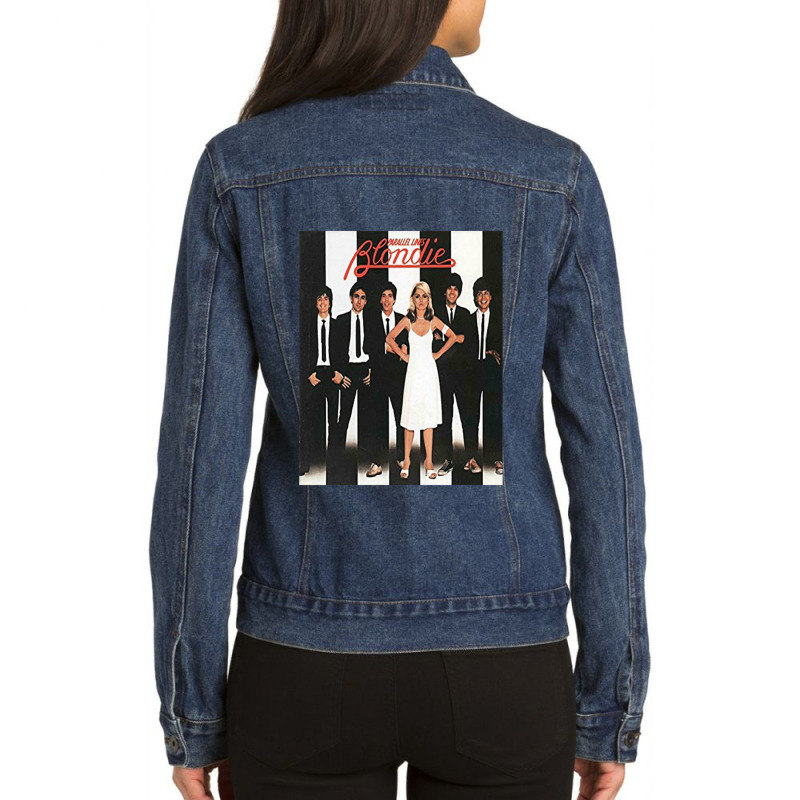 Parallel Lines Ladies Denim Jacket by AlisonPayne | Artistshot