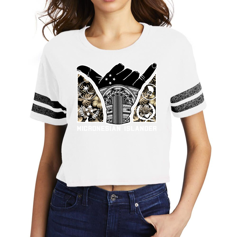 Micronesian Islander Sweatshirt Scorecard Crop Tee by cm-arts | Artistshot