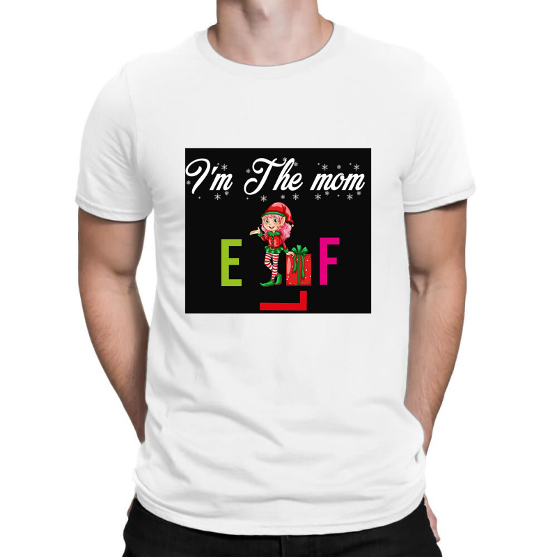 I'm The Mom Elf, Cute Christmas Shirt, Elf Shirt, Christmas Wreath T-shirt | Artistshot