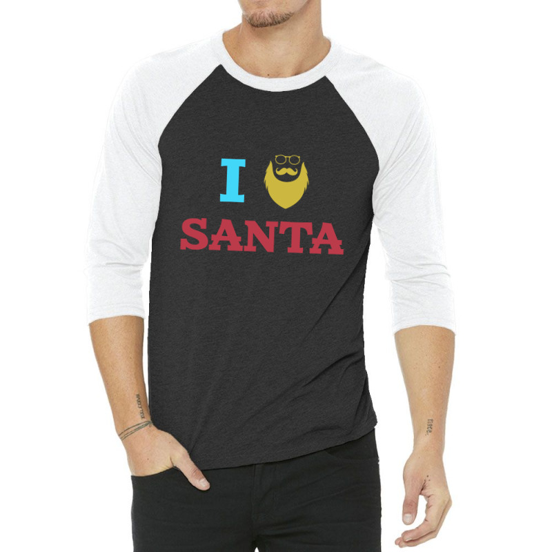 I Love Santa 3/4 Sleeve Shirt | Artistshot