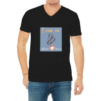 Kissescaffeinei Run On V-neck Tee | Artistshot