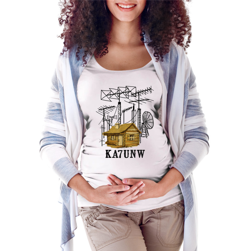 Ham Radio Operator Amateur Ka7unw T Shirt Birthday Gift Maternity Scoop Neck T-shirt by cm-arts | Artistshot