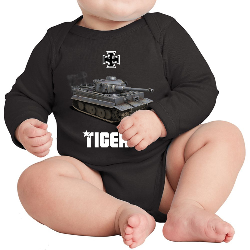 Tiger I German Heavy Tank Ww2 Military Panzerkampfwagen Pullover Hoodi Long Sleeve Baby Bodysuit by cm-arts | Artistshot