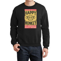 Happy Monkey Safety Matches, Vintage, Happy Monkey, Safety Matches, Ha Crewneck Sweatshirt | Artistshot