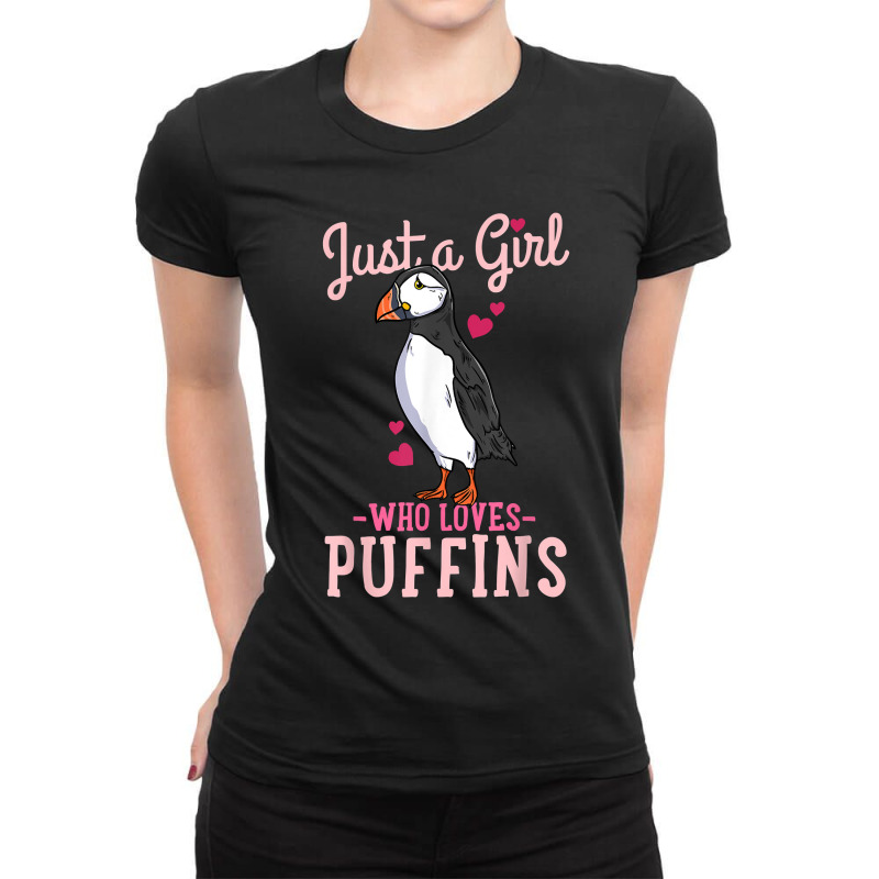 Puffin Iceland Just A Girl Who Loves Puffins Ladies Fitted T-Shirt by JonathonBarringer | Artistshot