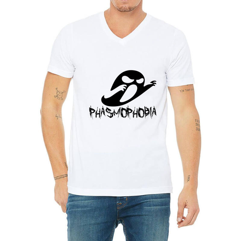 Phasmophobia Ghost Funny Boo Dark Horror (9) V-neck Tee | Artistshot