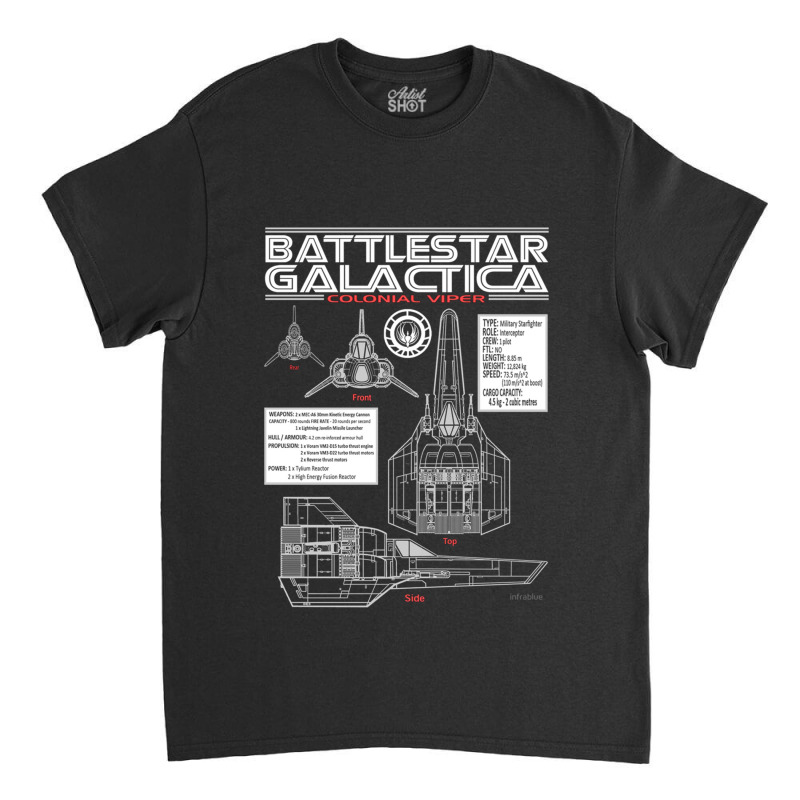 Battlestar Galactica Colonial Viper Classic T-shirt by cm-arts | Artistshot