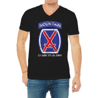 10th Mountain Division Climb To Glory 20324 V-neck Tee | Artistshot