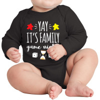 Celebrate Family Game Night Board Games Card Games Long Sleeve Baby Bodysuit | Artistshot