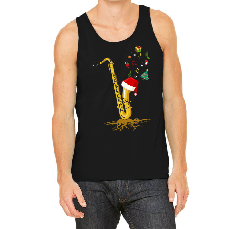 Saxophone Chrismas Tree, Merry Christmas Saxophone, Saxophone Chrismas Tank Top | Artistshot