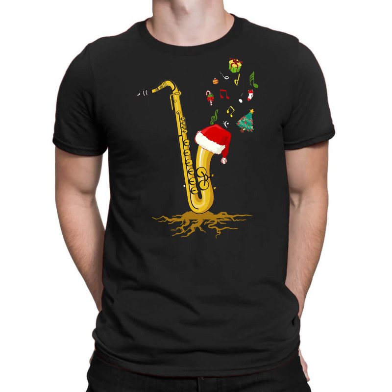 Saxophone Chrismas Tree, Merry Christmas Saxophone, Saxophone Chrismas T-shirt | Artistshot