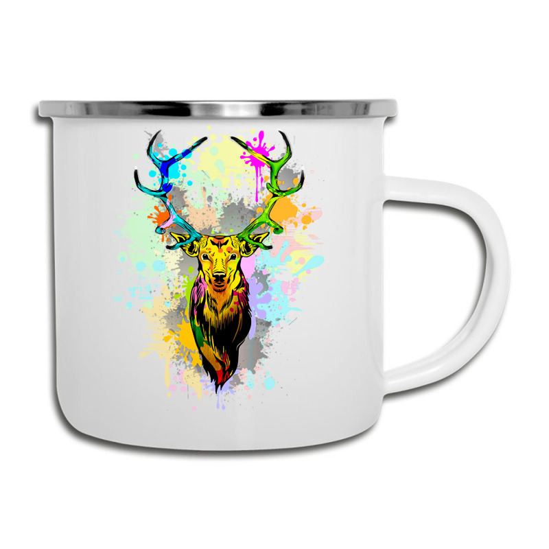 Deer Popart Dripping Paint, Deer Pop Art, Dripping Paint, Deer Drippin Camper Cup | Artistshot