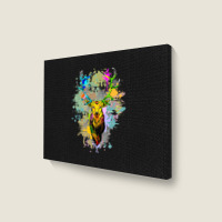 Deer Popart Dripping Paint, Deer Pop Art, Dripping Paint, Deer Drippin Landscape Canvas Print | Artistshot