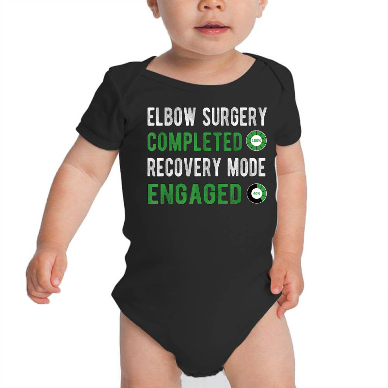 Elbow Surgery Recovery Mode Broken Elbow Arthroscopy T Shirt Baby Bodysuit by cm-arts | Artistshot