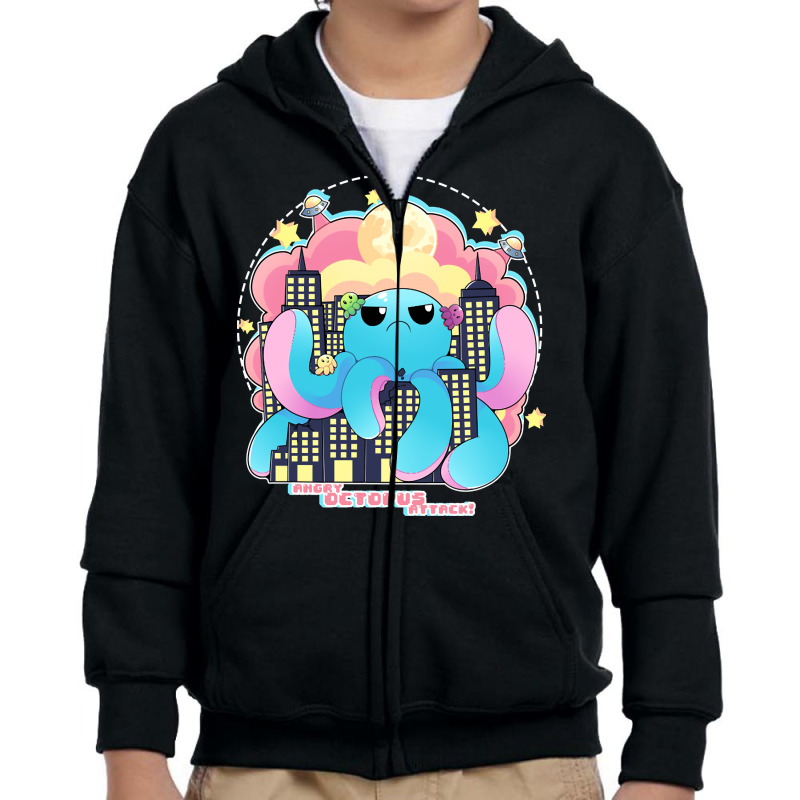 Angry Octopus Attack, Angry Octopus, Attack, Funny Angry Octopus, Angr Youth Zipper Hoodie by SHOPTTTTR5 | Artistshot