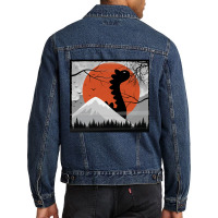 Black Dinosaur Under The Sun, Black Dinosaur, The Sun, Black Dinosaur  Men Denim Jacket | Artistshot