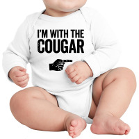 Im With The Cougar Long Sleeve Baby Bodysuit | Artistshot