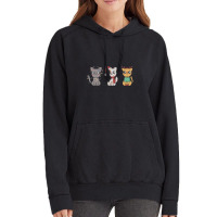 Sweet Happy Cub Kittens Vintage Hoodie | Artistshot