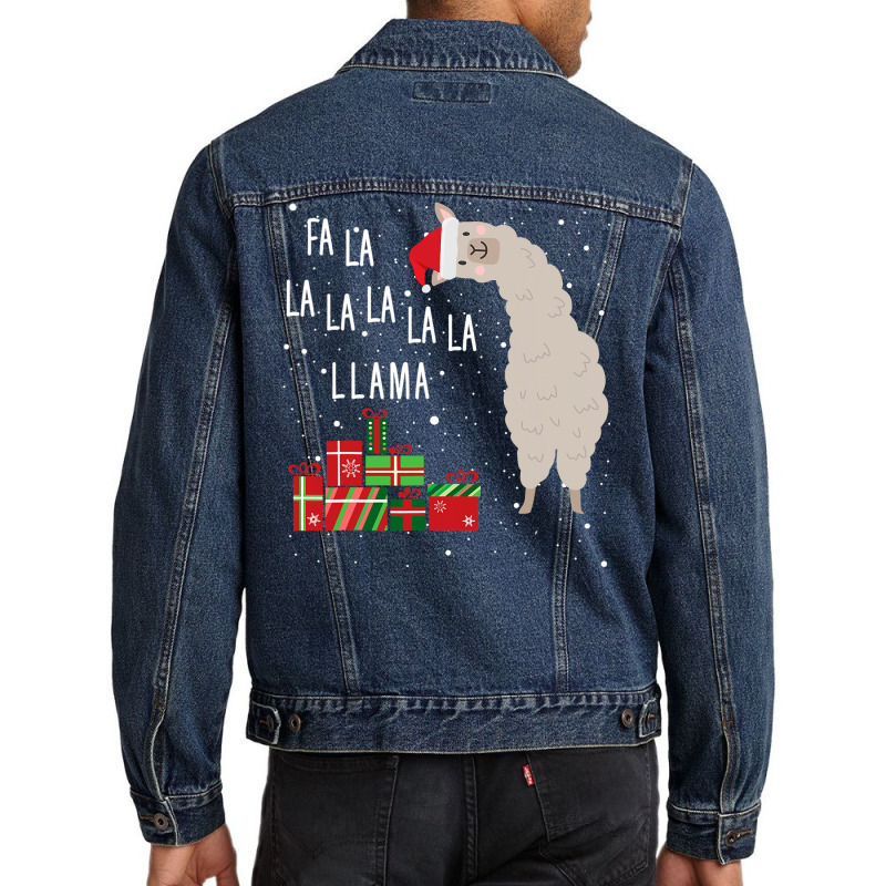 Fa La La Llama   Llama Christmas  Women Men Kids Men Denim Jacket | Artistshot