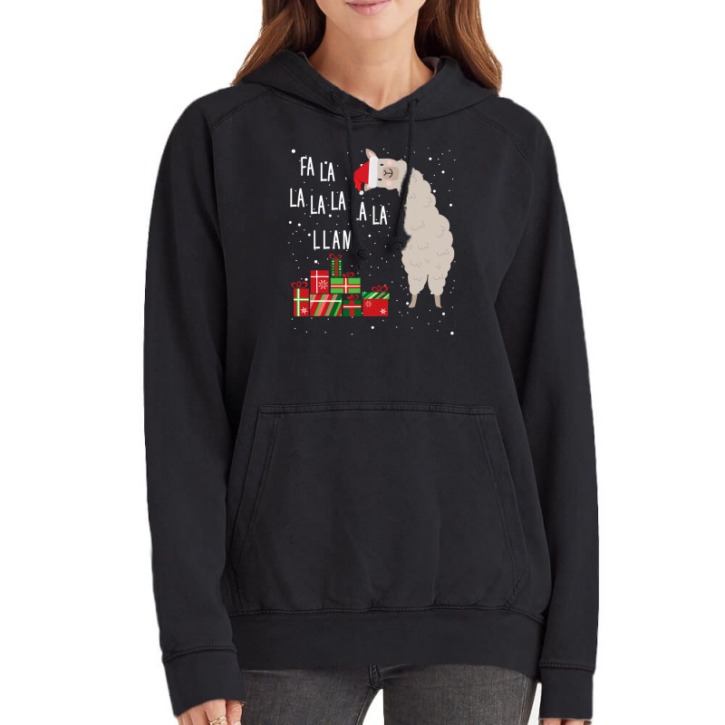 Fa La La Llama   Llama Christmas  Women Men Kids Vintage Hoodie | Artistshot