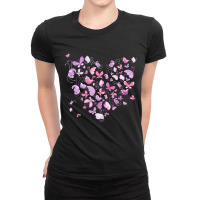 Butterfly Heart Pattern, Butterfly Heart Pattern Vintage, Butterfly He Ladies Fitted T-shirt | Artistshot