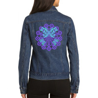 Butterfly Mandala Pattern, Butterfly Mandala, Butterfly Mandala Lover, Ladies Denim Jacket | Artistshot