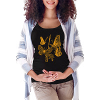 Butterfly Pattern Gold, Butterfly Gold, Butterfly Pattern, Vintage, Bu Maternity Scoop Neck T-shirt | Artistshot