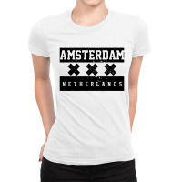 Amsterdam Skyline Ladies Fitted T-shirt | Artistshot