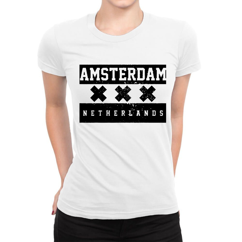 Amsterdam Skyline Ladies Fitted T-Shirt by Best Seller Apparel | Artistshot