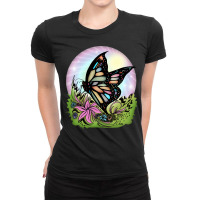 Butterfly Serenity, Butterfly Serenity Vintage, Butterfly Serenity Lov Ladies Fitted T-shirt | Artistshot