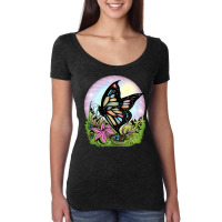 Butterfly Serenity, Butterfly Serenity Vintage, Butterfly Serenity Lov Women's Triblend Scoop T-shirt | Artistshot