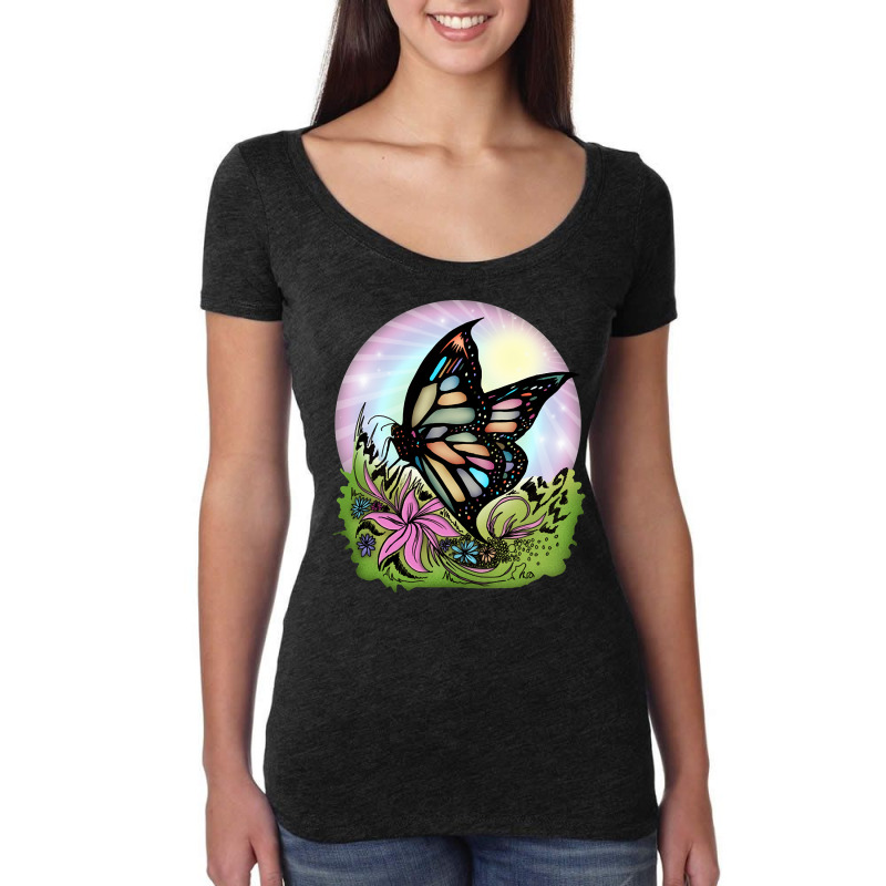 Butterfly Serenity, Butterfly Serenity Vintage, Butterfly Serenity Lov Women's Triblend Scoop T-shirt by SHOPTTTTR5 | Artistshot