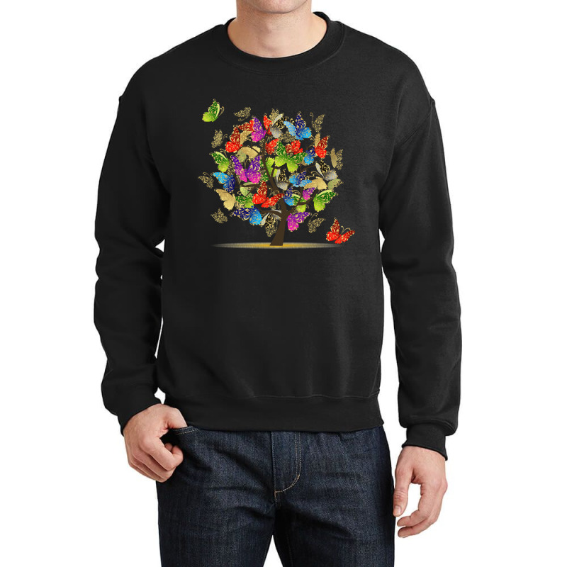 Butterfly Tree Beautiful, Butterfly Tree, Beautiful, Butterfly Tree Vi Crewneck Sweatshirt by SHOPTTTTR5 | Artistshot