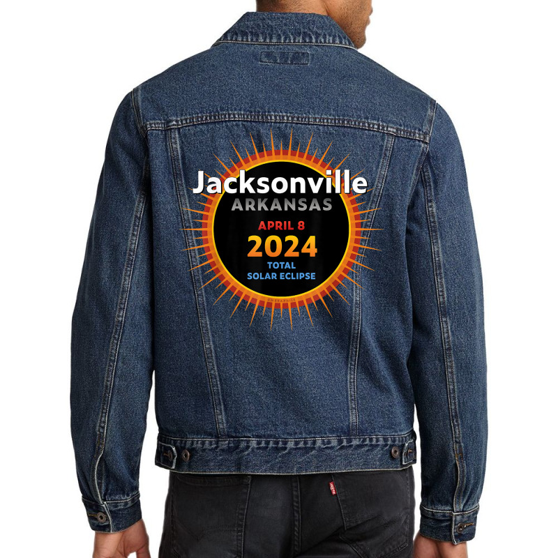 Jacksonville Arkansas Ar Total Solar Eclipse 2024  2  T Shirt Men Denim Jacket by cm-arts | Artistshot