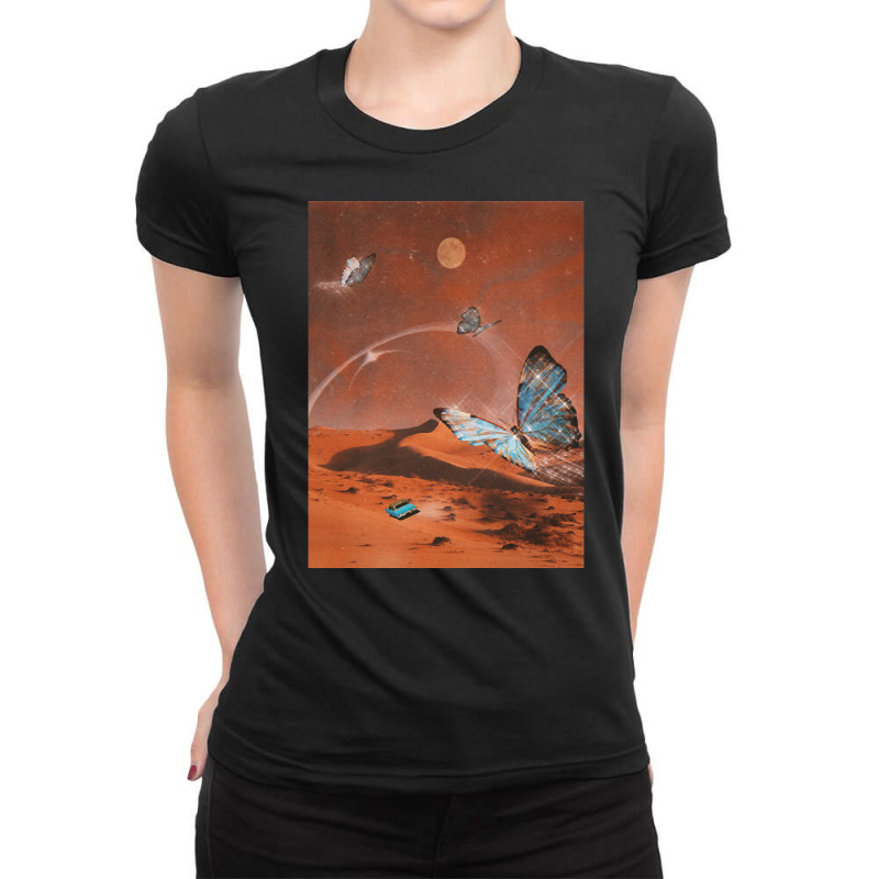 Butterfly World Poster, Butterfly World, Butterfly World Painting, But Ladies Fitted T-Shirt by SHOPTTTTR5 | Artistshot