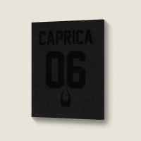 Caprica Baseball Shirt Portrait Canvas Print | Artistshot