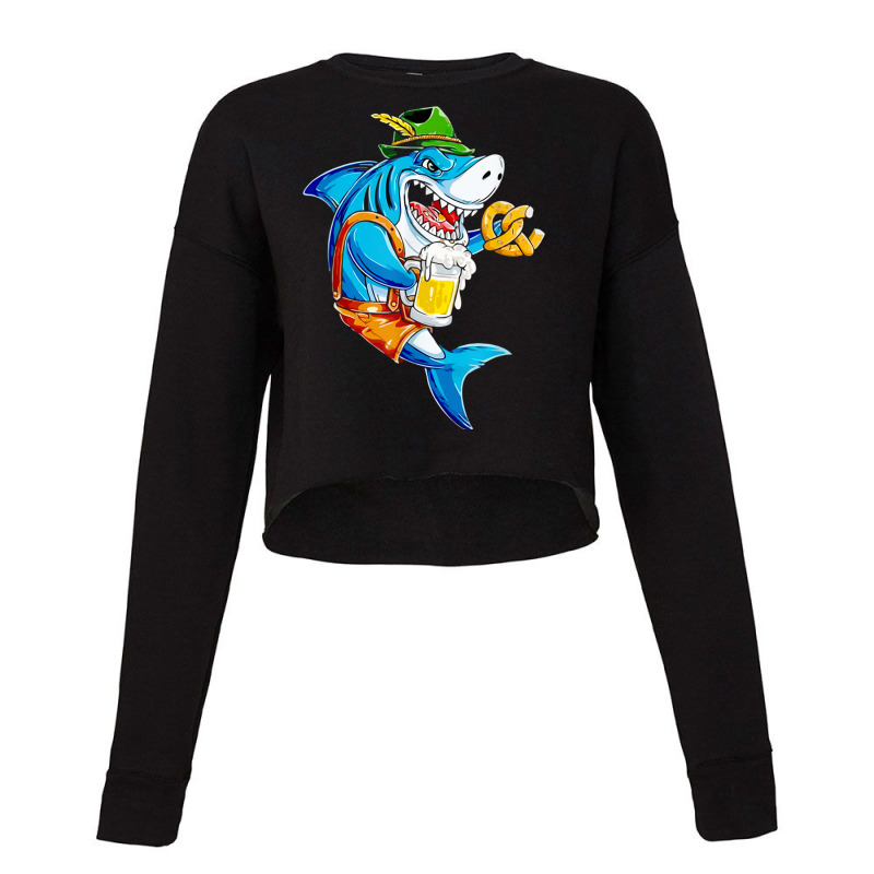 Shark Oktoberfest German Drinking Beer Festival Beer Lover T Cropped Sweater by cm-arts | Artistshot