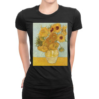 Van Gogh - Sunflowers Ladies Fitted T-shirt | Artistshot