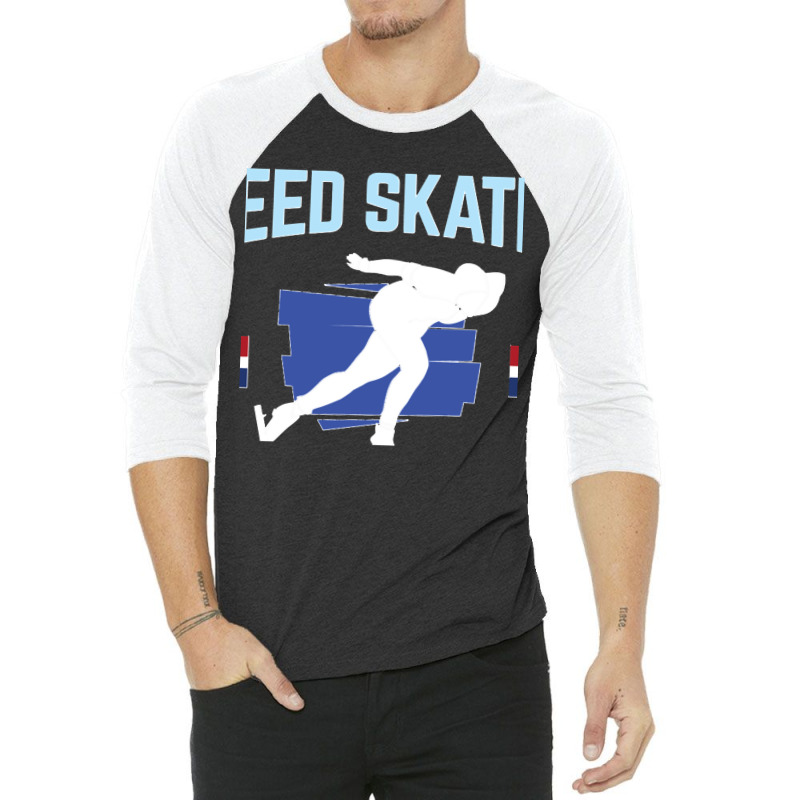 Netherlands Speed Skating Domination 3/4 Sleeve Shirt by cm-arts | Artistshot