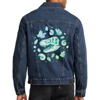 Dinosaur Fossil, Dinosaur Fossil Art, Dinosaur Fossils, Dinosaur Fossi Men Denim Jacket | Artistshot