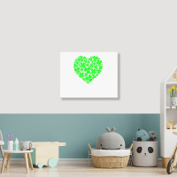 St Patrick's Day Shamrock Heart  St Patricks Day T Shirt Landscape Canvas Print | Artistshot