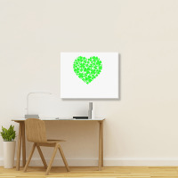 St Patrick's Day Shamrock Heart  St Patricks Day T Shirt Landscape Canvas Print | Artistshot