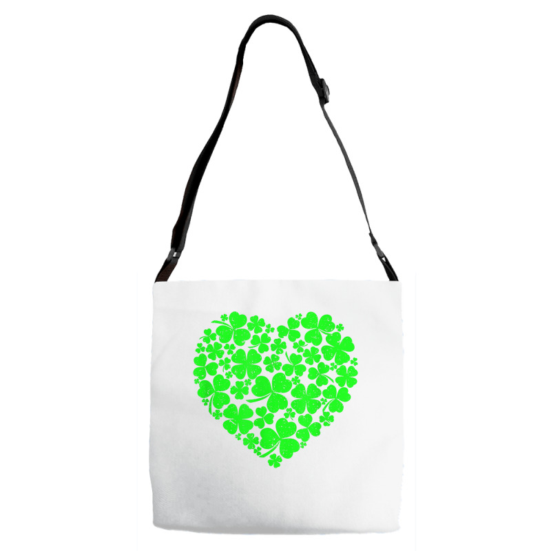 St Patrick's Day Shamrock Heart  St Patricks Day T Shirt Adjustable Strap Totes | Artistshot