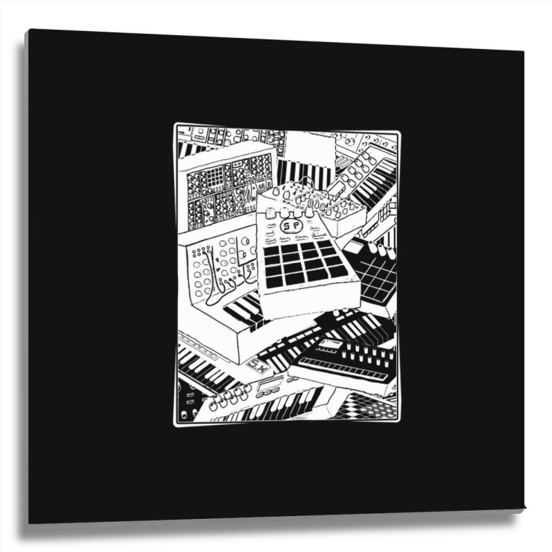 Synthesizer Art For Electronic Musician 1 Metal Print Square | Artistshot