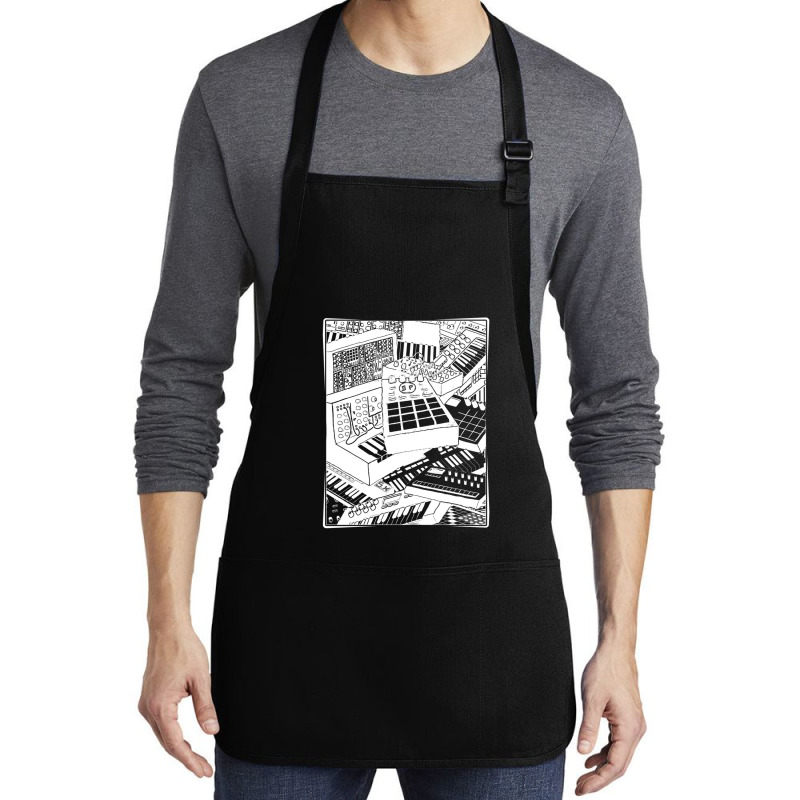 Synthesizer Art For Electronic Musician 1 Medium-length Apron | Artistshot