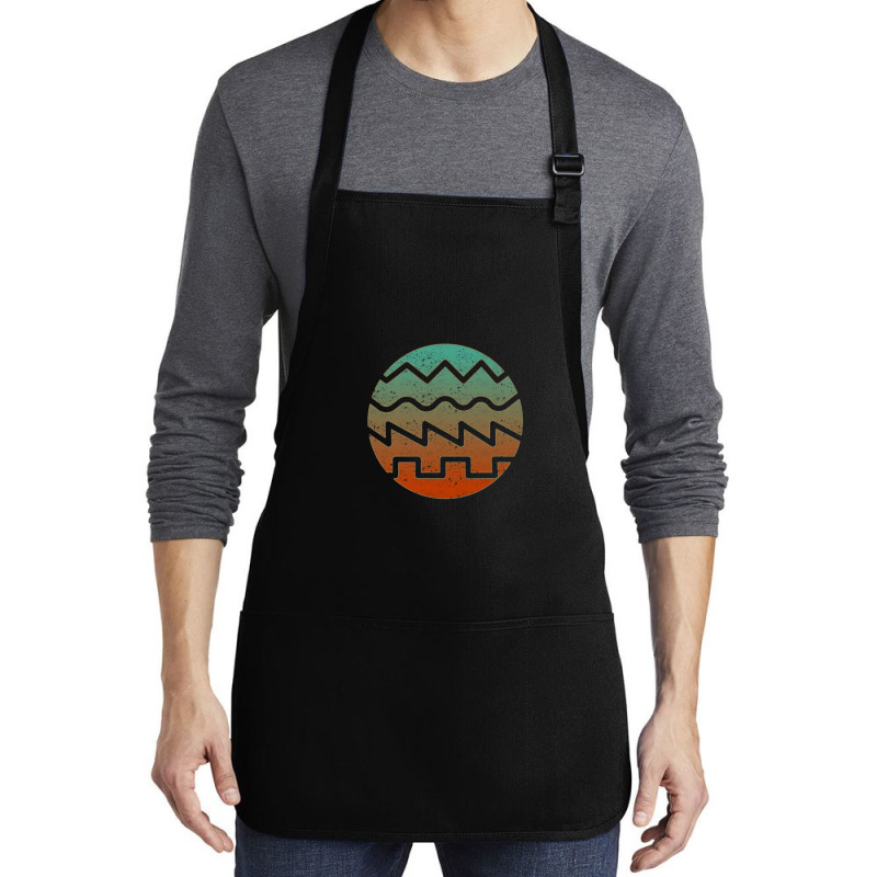 Synthesizer Fan Waveform Medium-length Apron | Artistshot