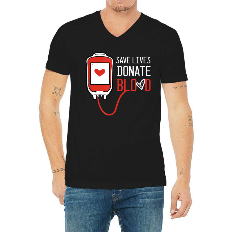 Blood Donor Phlebotomy Kit Donation Save Lives Donate Blood V-Neck Tee by OliviaStoica | Artistshot