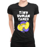 Mademark X Rugrats Womens Tiny Human Tamer Angelica Girl Mom Vneck Ladies Fitted T-shirt | Artistshot