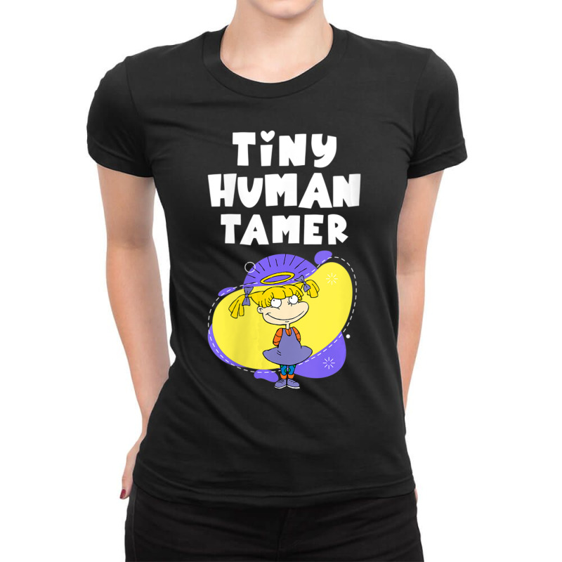 Mademark X Rugrats Womens Tiny Human Tamer Angelica Girl Mom Vneck Ladies Fitted T-Shirt by Kandurip541 | Artistshot